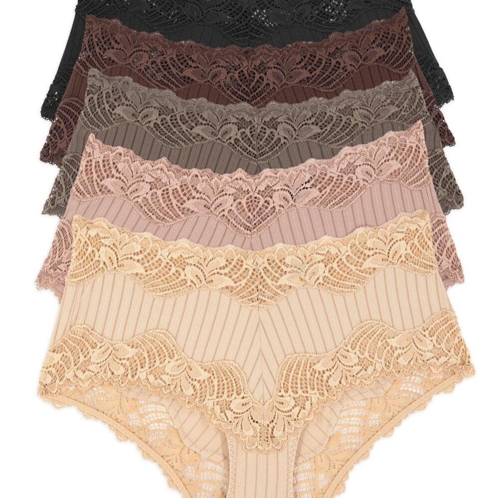 Felina Stripe Delight Hipster 5-Pack Size LargeAll About Basics / Large